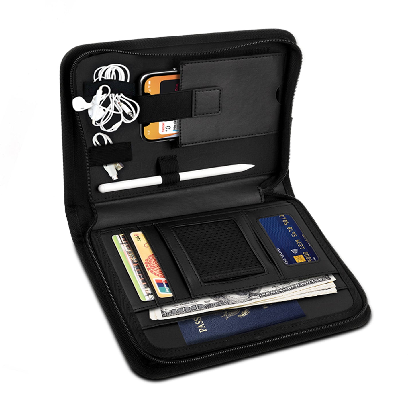 Cooper BizMate Pro Universal Travel Portfolio Organizer Case with A5 Notepad for 6-8" & 8-10.5" Tablets