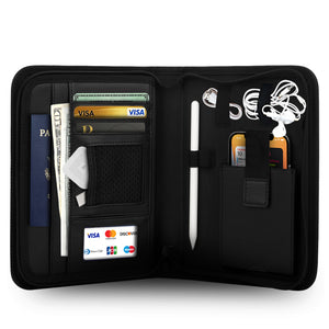 Cooper BizMate Pro Universal Travel Portfolio Organizer Case with A5 Notepad for 6-8" & 8-10.5" Tablets