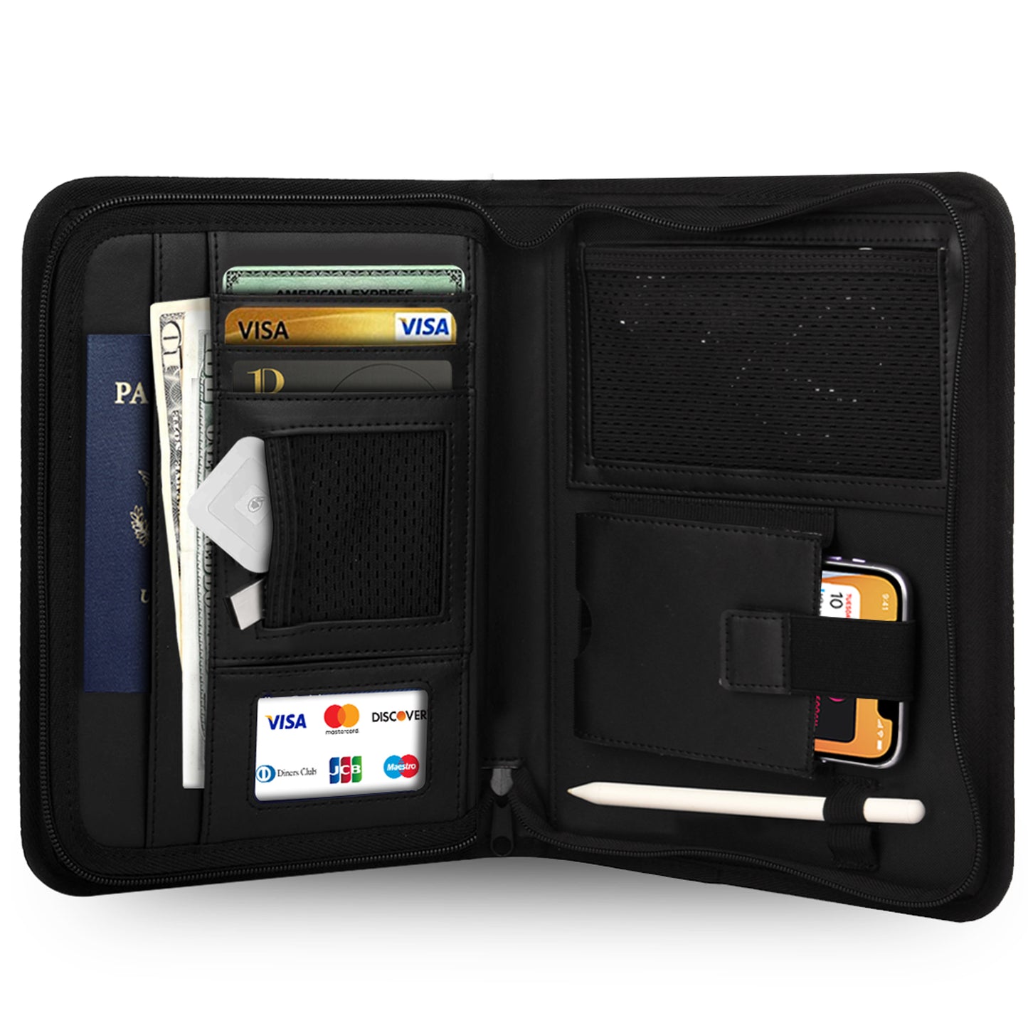 Cooper BizMate Pro Universal Travel Portfolio Organizer Case with A5 Notepad for 6-8" & 8-10.5" Tablets