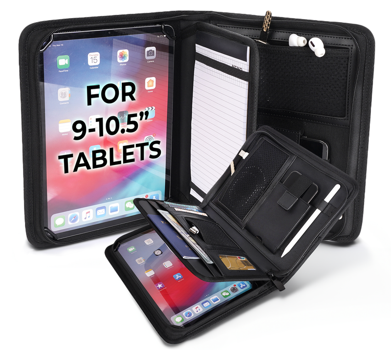 Cooper BizMate Pro Universal Travel Portfolio Organizer Case with A5 Notepad for 9-10.5" Tablets