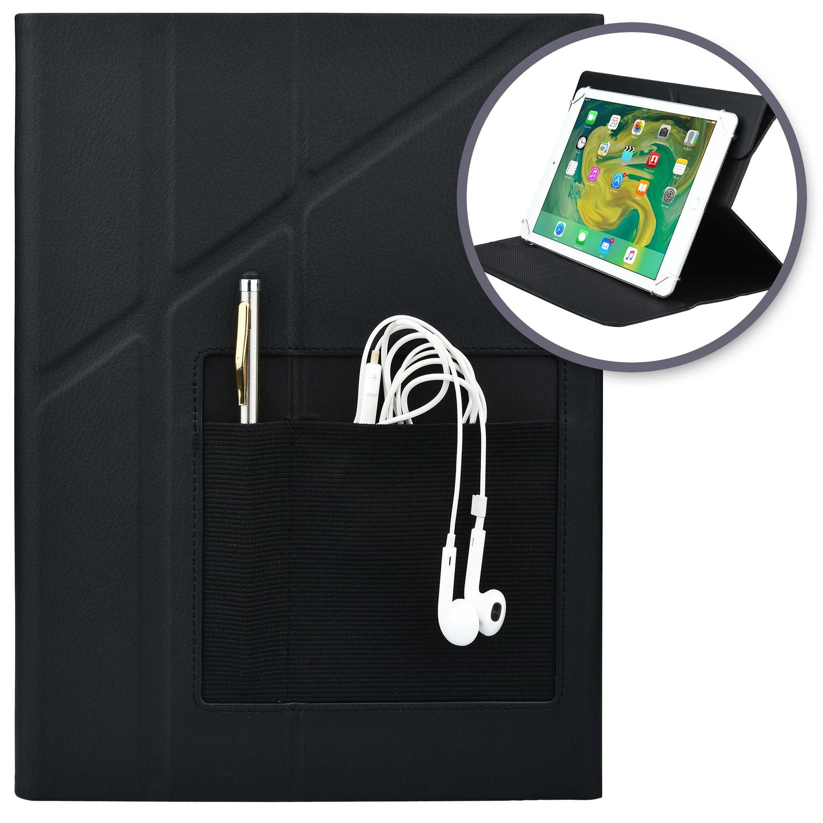 Cooper Rotating 360 Universal Portfolio Case for 7-8'', 9-10.1'' Tablets NEW - 1