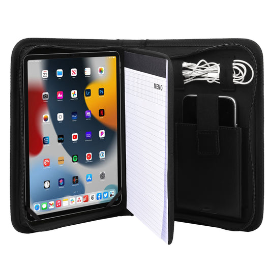 Cooper BizMate Pro Universal Travel Portfolio Organizer Case with A5 Notepad for 6-8" & 8-10.5" Tablets