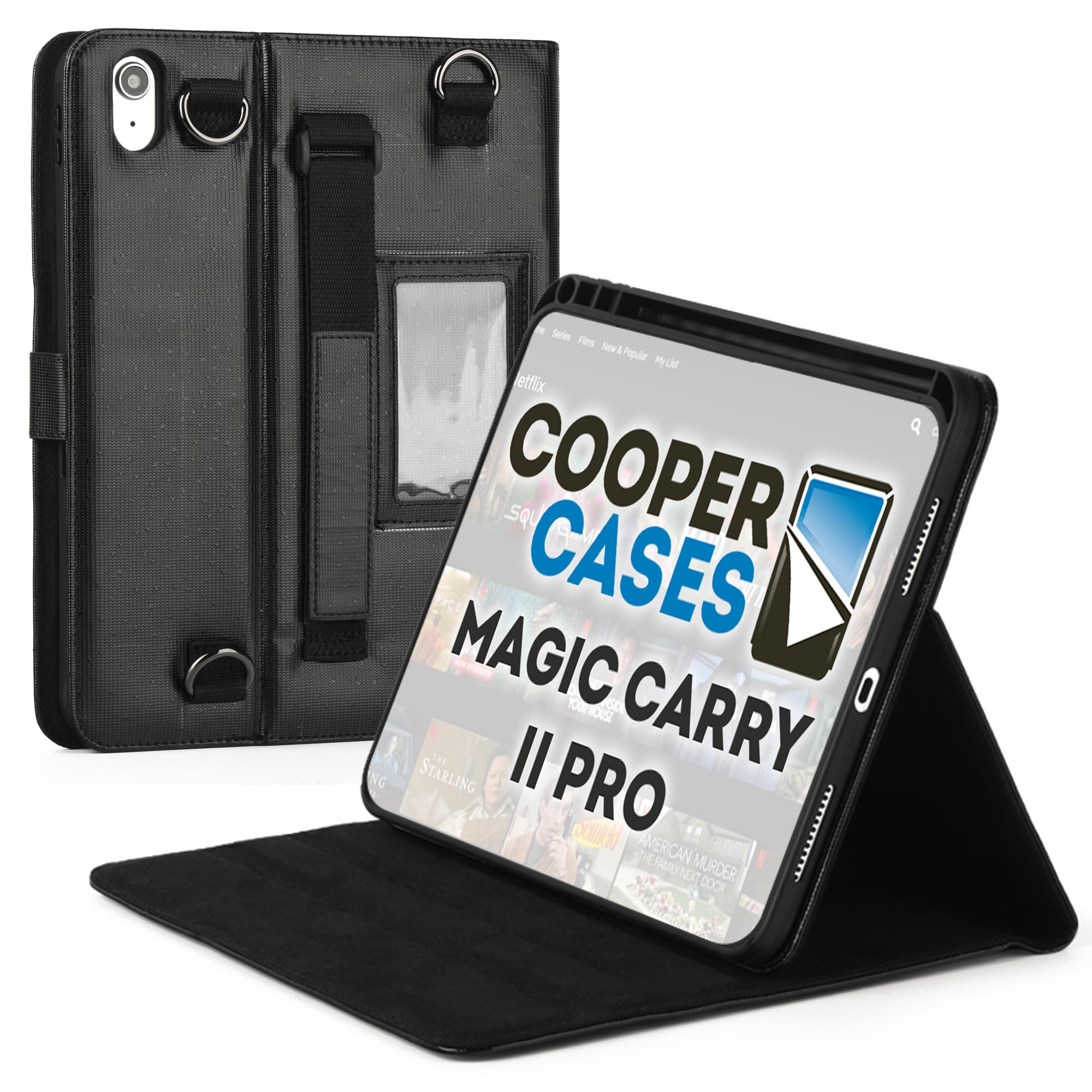 [LIQUIDATION] Cooper Magic Carry II PRO Premium Shoulder Strap Folio for Apple iPad