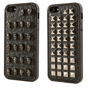 Cooper Rebel Leather Gunmetal Phone Shell